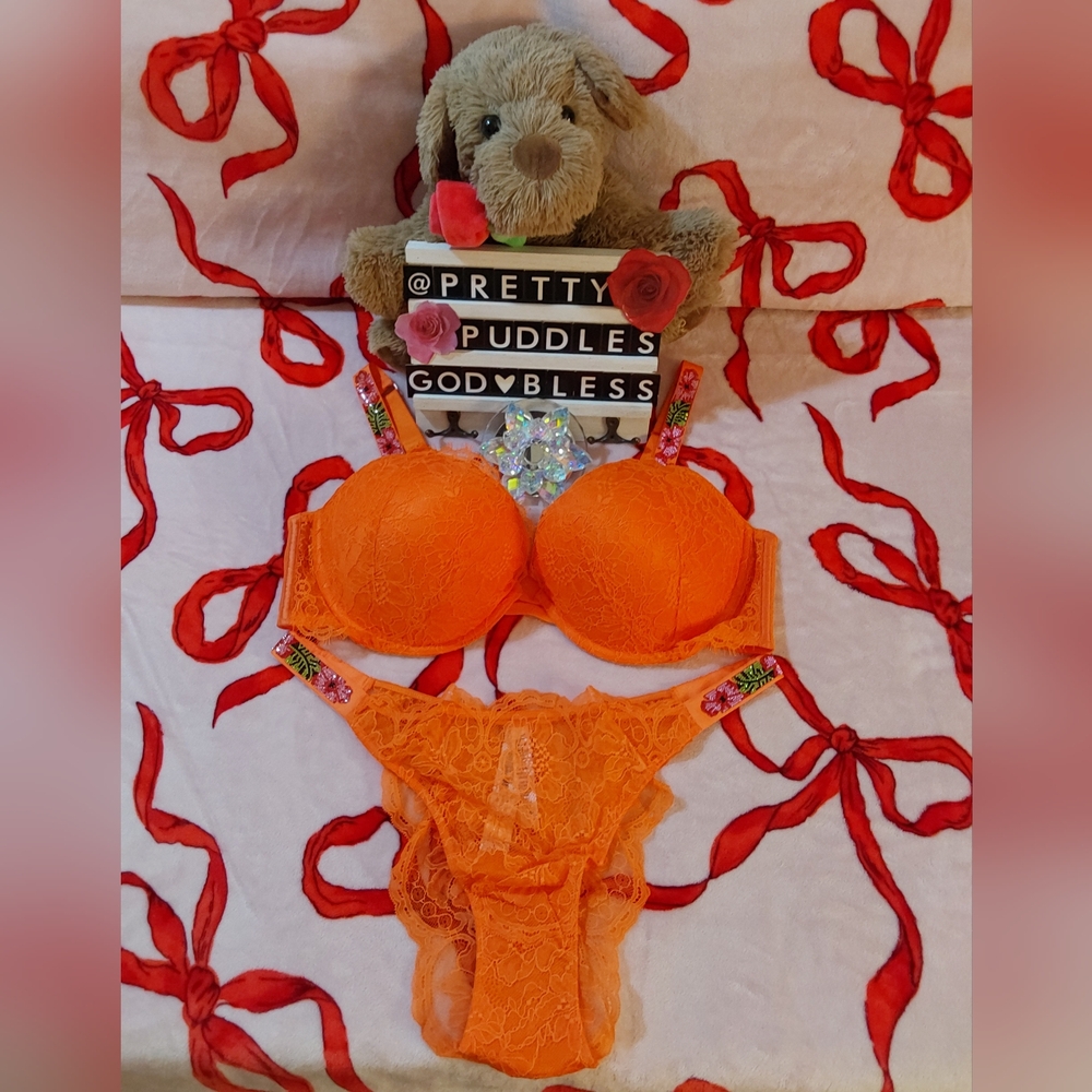 πΊ XXL VS Very Sexy Hibiscus Shine Strap Lace Brazilian Panty πΊ - Picture 7 of 15